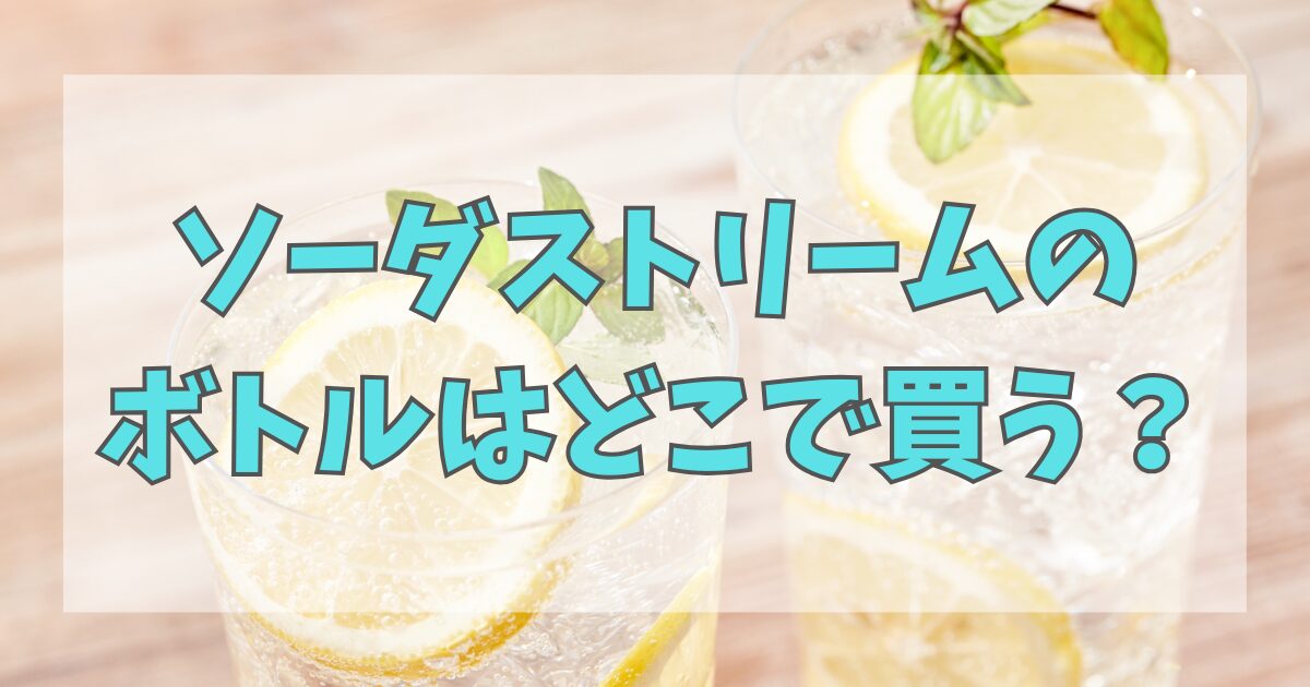 ソーダストリームのボトルはどこで買う？